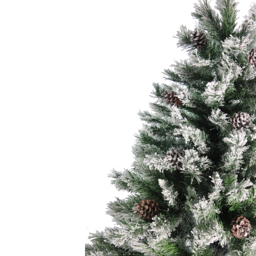 7' Flocked Angel Pine Artificial Christmas Tree - Unlit
