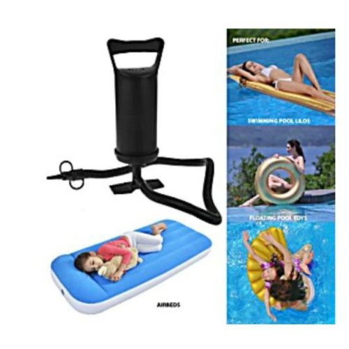 Jilong Multi-Purpose Double-Action Hand Pump Perfect inflator/deflator Pumps Quick-Fill Portable Pump with 3 nozzles for air Mattress, Paddling Pool,