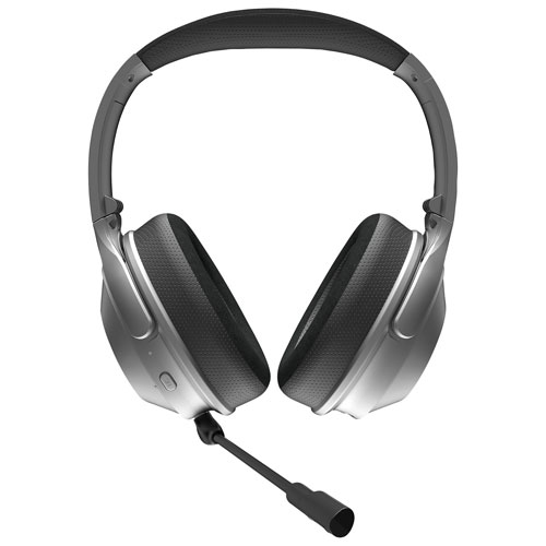 Raycon The Work Over-Ear Noise Cancelling Bluetooth Headphones - Silver
