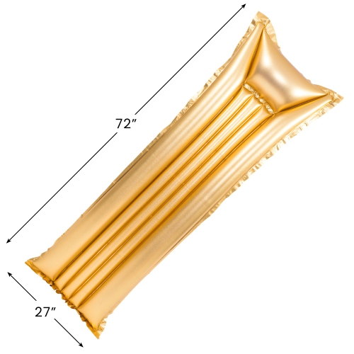 6' Inflatable Golden Swimming Pool Mattress Float