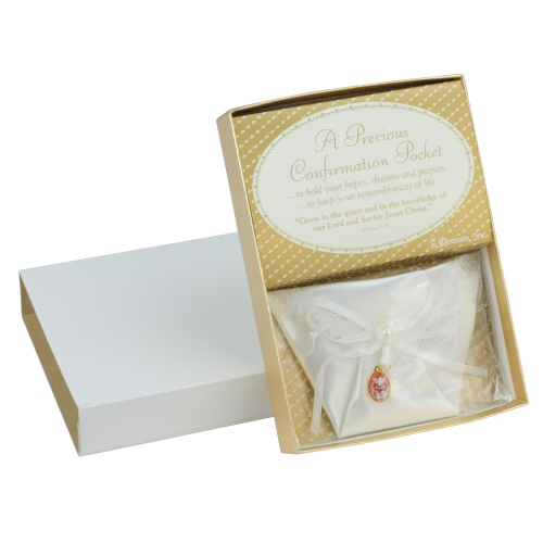 ROMAN  Pack Of 12 Religious Confirmation Pockets With Dove Pendants #45653 In White