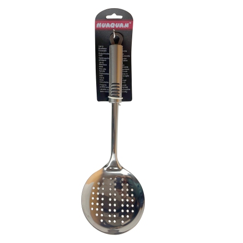 Home Basics Hand Held Stainless Steel Skimmer Frying Spoon Deep Fry Skimmer.