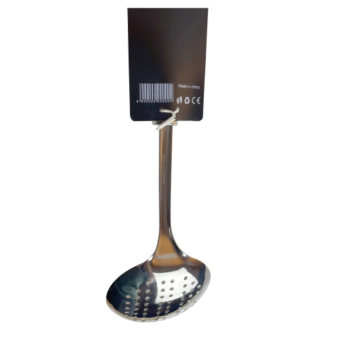 Home Basics Hand Held Stainless Steel Skimmer Frying Spoon Deep Fry Skimmer.