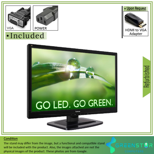 Refurbished(Good) -ViewSonic VA2249S 22" Widescreen 1920x1080 FHD LED Backlight LCD Flat Panel IPS Monitor