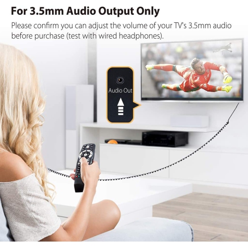 Écouteurs HF027 pour téléviseur avec longs écouteurs bouton, câble de rallonge 18 PI/5,5 m Écouteurs boutons pour PC, métal