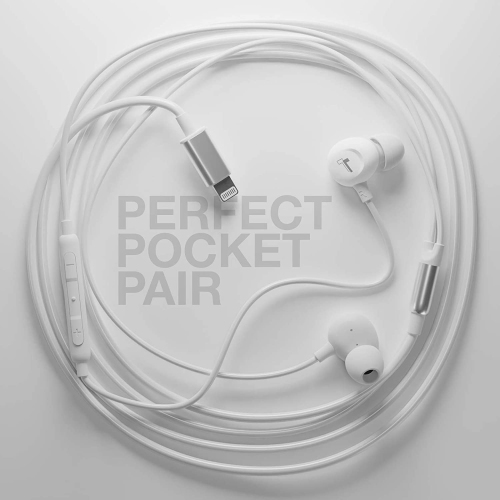 iPhone 11/12/13 Pro Max Earphones in Ear Wired Lightning Earbuds with Mic (V60) (for iPhone