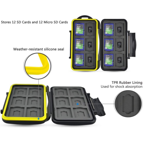 e 24 Slots Memory Card Case Holder Box Container for SD micro SD SDXC micro SDXC SDHC micro SDHC TF Card