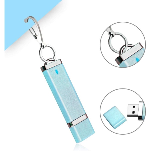 10 Pack 32GB USB 2.0 Flash Drive Bulk Pack Thumb Drive 32 GB USB Drives Memory Sticks Pen Drive Light Blue