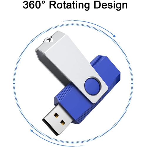 8GB USB Stick Flash Drive 5 Pack Memory Stick 2.0 Swivel Design Thumb Drive Jump Drive Pen Drive Bulk USB Key