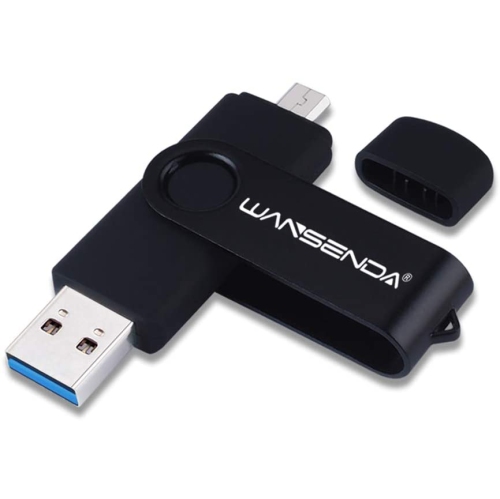 Clé USB 3.0 haute vitesse USB OTG pour PC/tablette/Mac/Micro port téléphone  Android (32 Go, noir)