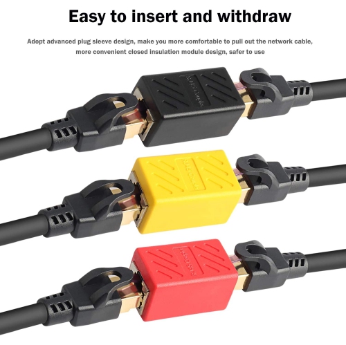 RJ45 Coupler in-Line Coupler Cat6 Cat5e Cat5 Ethernet Cable Extender Adapter Female to Female