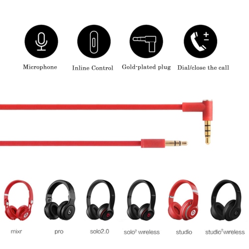 Replacement Audio Cable Cord Wire interfaces,Compatible with Beats Headphones Studio Solo Pro Detox Wireless
