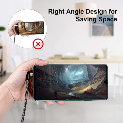 Right Angle 3.5mm Stereo Audio Cable 3ft,Aux 3.5mm Male to Male Cable 90 Degree AUX Cord Compatible