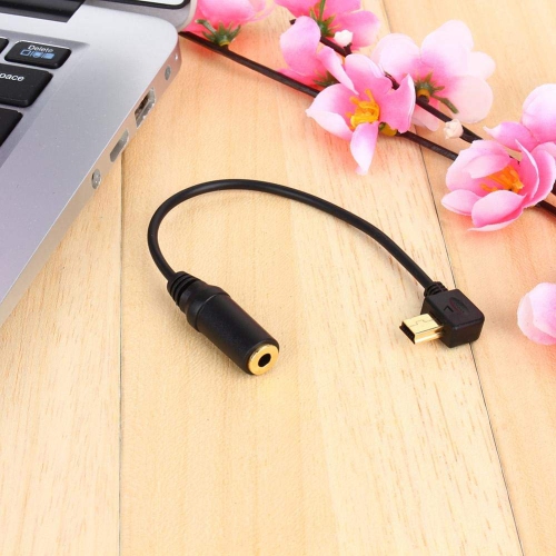 Microphone Audio Adapter, USB to 3.5mm Jack Audio Microphone MIC Link Adapter Connector Cable Wire for GoPro Hero 3 3+