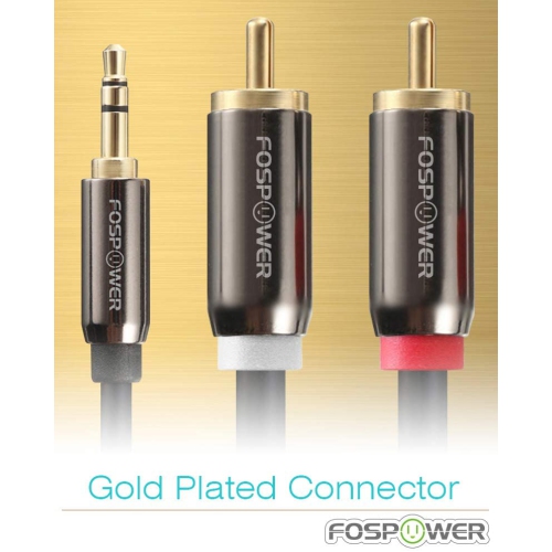 3.5mm to RCA Audio Cable, Male to Male Aux Audio Cable Cord 3.5mm Stereo Jack to 2 x RCA Phono Plugs