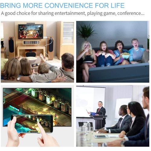 USB C to HDMI(4K@30HZ), USB Type C to HDMI Cable 6ft Thunderbolt 3 Compatible for MacBook Pro, MacBook, Pixelbook, Dell