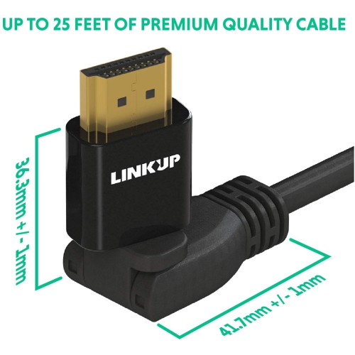 HDMI 4K Cable Ultra HD 360° Angle Swivel Digital Video Cord - Heavy Duty 28AWG - Extreme High Speed 18GB/s