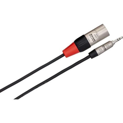 HMX-003Y 3.5 mm TRS to Dual XLR Pro Stereo Breakout Cable, 3 Feet