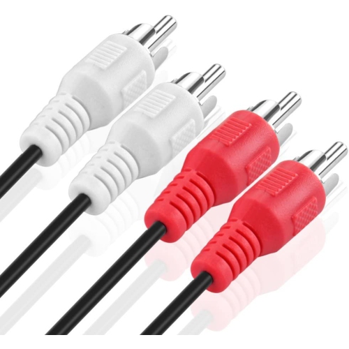 2RCA Stereo Audio Cable - Dual Composite RCA Male Connector M/M 2 Channel (Right and Left) (Red
