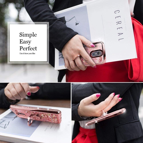 Compatible for LG Stylo 4 Case,LG Stylo 4 Plus Case,LG Q Stylus 4, Moving Liquid Holographic Sparkle Glitter