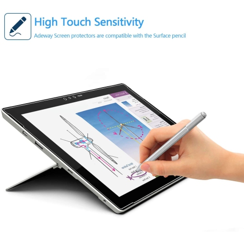 Screen Protector for Microsoft Surface Pro 6/5 / 4 -,Compatible with Rugged Case,Precise
