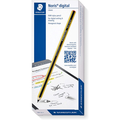 180 22 Noris digital EMR Stylus in Pencil Shape; Fine 0.7 mm Tip; 4096 pressure-sensitivity levels; No