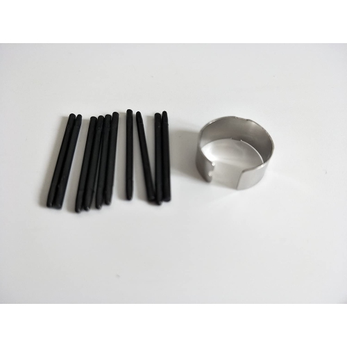 10 Pack Replacement Pen Standard Nibs for Wacom Intuos Black Stylus with Removal Ring