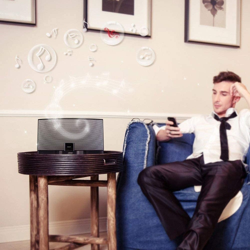 30 Pin Bluetooth Receiver Audio Adapter for iPhone iPod Bose SoundDock and Other 30 Pin Speakers(Not for Car