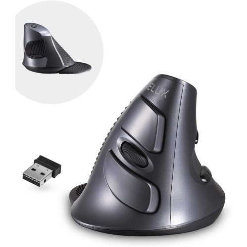 ALBERTATECH  Ergonomic Vertical Mouse, 2.4G Wireless Vertical Mouse With 3 Adjustable Dpi(800/1000/1600), 6 Buttons, Removable