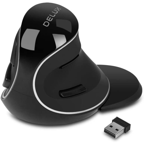Image 1 de 5.. Souris verticale ergonomique avec récepteur USB, souris sans fil 2,4 GHz avec 3 ppp réglables, 6