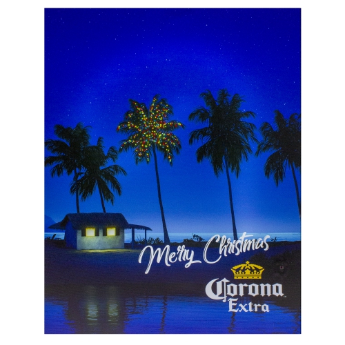 Image 1 of 4.. 18.75" Motion Activated Musical Lighted Corona Christmas Wall Art