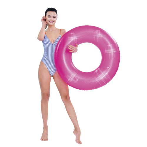 35" Pink Inflatable Inner Tube Pool Float