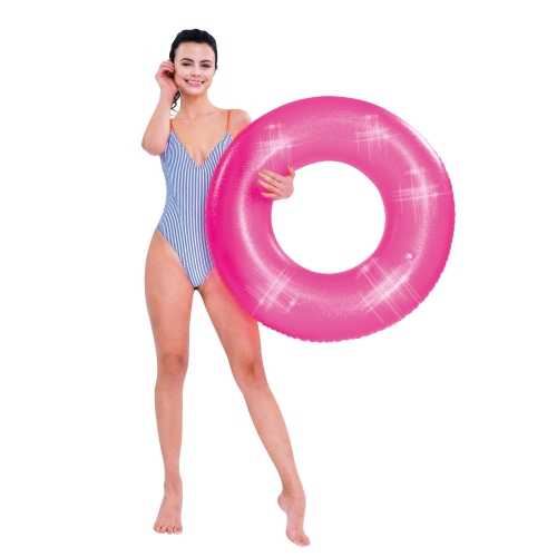 35" Pink Inflatable Inner Tube Pool Float