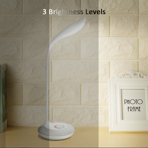 360° Flexible Gooseneck Three Levels Touch Dimming Desk Lamp with RGB Atmosphere Plug-in Table Lamp - PrimeCables®
