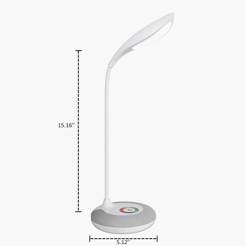 360° Flexible Gooseneck Three Levels Touch Dimming Desk Lamp with RGB Atmosphere Plug-in Table Lamp - PrimeCables®
