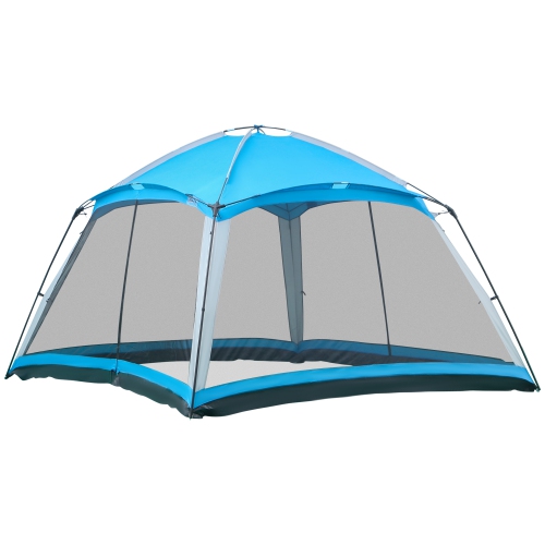 Outsunny Tente de camping familiale 8 personnes tente dôme avec sac de transport 4 parois en maille pour la randonnée, voyage, installation facile