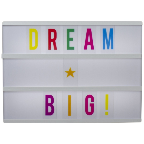 NORTHLIGHT  12" Led Lighted Cinema Light Box With Letters And Numbers