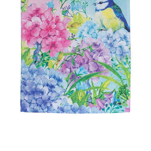 Blue and Purple Welcome Bird Outdoor House Flag 28" x 40"
