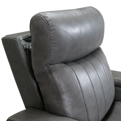 Valencia Glasgow Home Theater Seating | Premium Top Grain Italian 11000 Nappa Leather, Power Recliner, Power Lumbar Support, Power Headrest, LED
