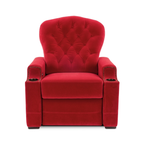 Sièges de cinéma maison Moulin de Valencia | Fauteuil inclinable électrique en velours Parisia de qualité supérieure