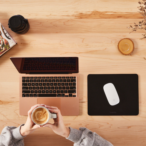 burotic Solid Wood Sit-Stand Desk – Electric Height Adjustable with Dual Motor – Solid Maple Top – White Frame – 30" x 60"