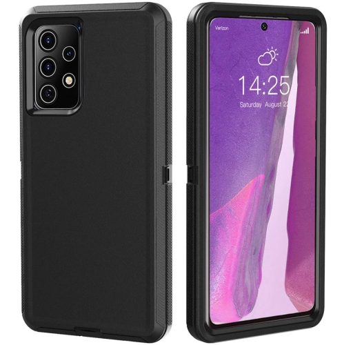 【CSmart】 Étui Coque rigide anti-chute triple 3 couches antichoc Heavy Duty Defender pour Samsung Galaxy A53 5G, noir