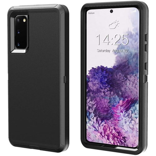 【CSmart】 Anti-Drop Triple 3 Layers Shockproof Heavy Duty Defender Hard Case for Samsung Galaxy A03s, Black