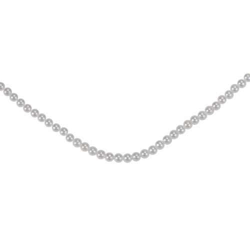 15' x 6" White Pearl Beaded Christmas Garland - Unlit