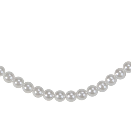 15' x 6" White Pearl Beaded Christmas Garland - Unlit