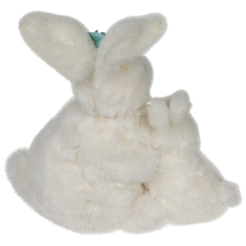 10" White Plush Standing Mother and Baby Easter Bunny Rabbit Spring Figure
