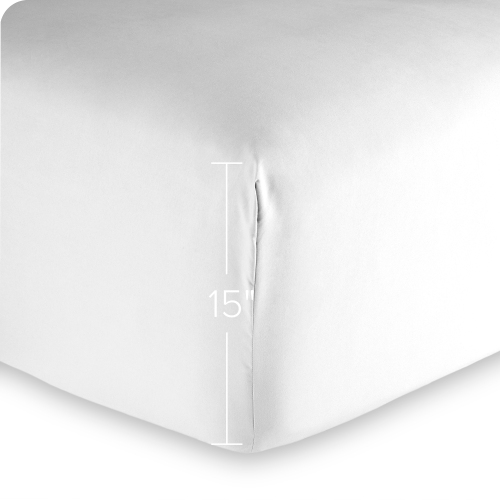 Bare Home Fitted Dual Pocket Bottom Sheet - Premium 1800 Microfiber - Ultra-Soft Wrinkle Free - Deep Side Pocket