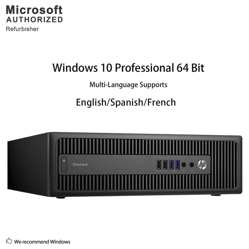 Refurbished - HP EliteDesk 800 G1 SFF PC, Intel i7-4770 3.4Ghz, 32G DDR3, 1T SSD, DVDRW, DP, 4K Support, WiFi, Keyboard & Mouse, Win10Pro 64bit -