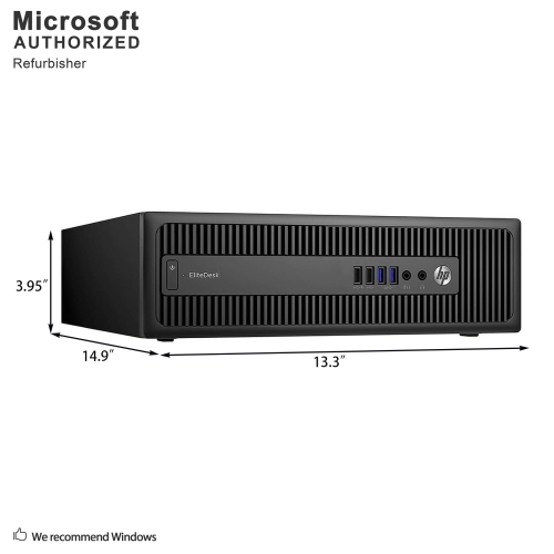 Refurbished - HP EliteDesk 800 G1 SFF PC, Intel i7-4770 3.4Ghz, 32G DDR3, 1T SSD, DVDRW, DP, 4K Support, WiFi, Keyboard & Mouse, Win10Pro 64bit -