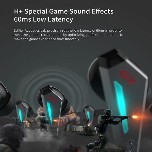 HECATE GX07 True Wireless Bluetooth Gaming Earbuds - Advanced Hybrid Active Noise Cancellation Earbuds with 60ms Low Latency